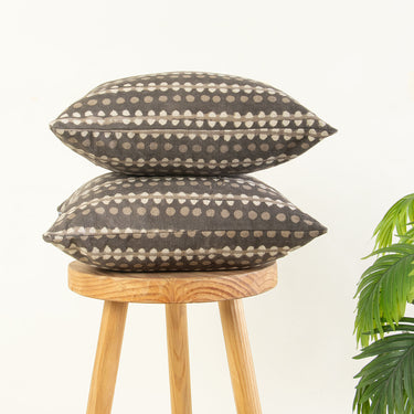 Hand Block kashish Print Cotton Canvas Cushion Cover