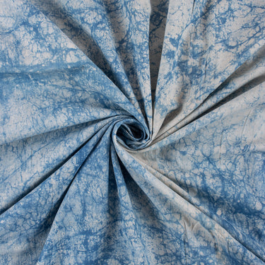 Hand Dyed Blue Indigo Hand Block Print Fabric