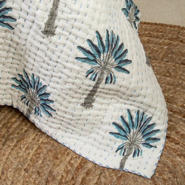 Handcrafted Palm Print Kantha Quilts