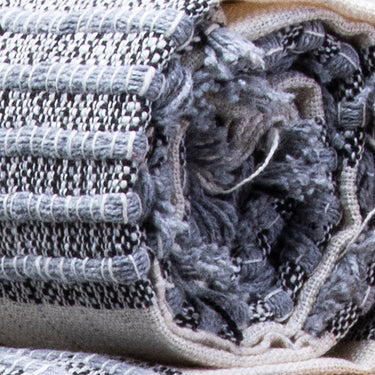 Handloom Soft Cotton Woven Throw Blanket For Home Decor