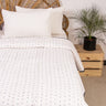 Handmade Blue Stripes Print Cotton Kantha Soft Quilt Blanket