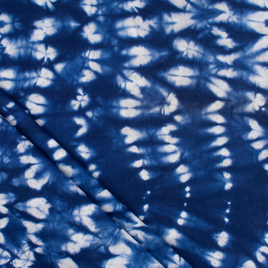 Handmade Blue Tie And Dye Shibori Cotton Fabric
