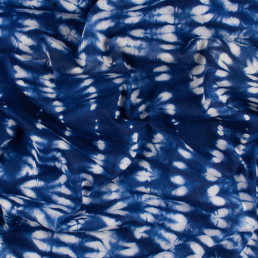 Handmade Blue Tie And Dye Shibori Cotton Fabric