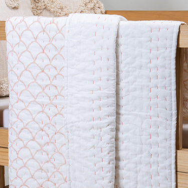 Handmade Cotton Kantha Baby Quilt