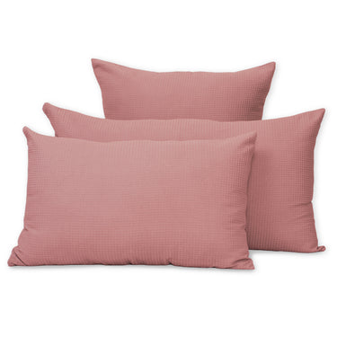 Handmade Dark Pink Cotton Pillow Covers