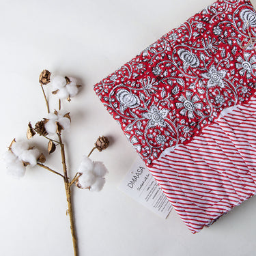 Handmade Floral Print Pure Cotton Baby Blankets & Quilts