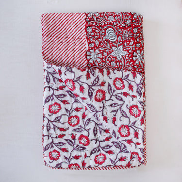 Handmade Floral Print Pure Cotton Baby Blankets & Quilts
