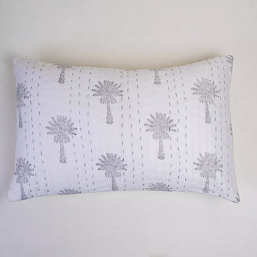 Handmade Hand Block Print Cotton Kantha Quilted Pillow Cover