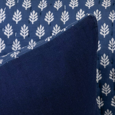 Handmade Indigo Printed 100% Cotton Kantha Protector