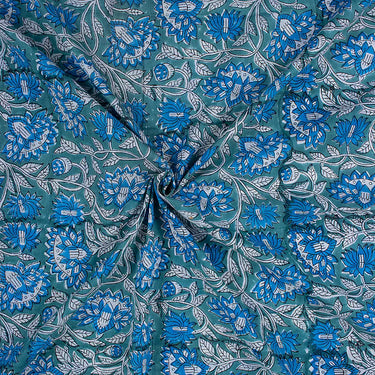 Handmade Jaipur Cotton Floral Printed Fabric