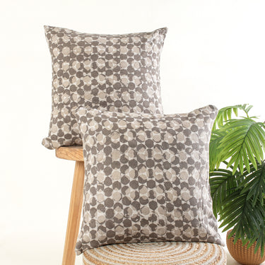 Handmade Kashish Print Cotton Canvas Cushion Cover