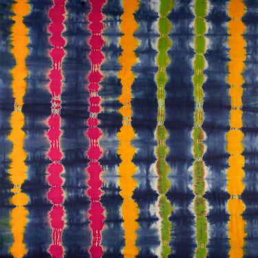 Handmade Multicolor Cotton Shibori Tie And Dye Fabric