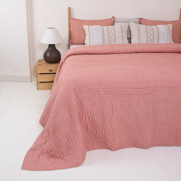 Handmade Natural Solid Dyed Pink Heavy Winter Blankets