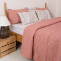 Handmade Natural Solid Dyed Pink Heavy Winter Blankets