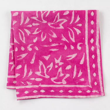 Handmade Pink Cotton Bandana for Men and Women's