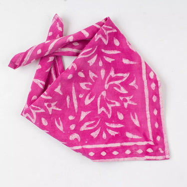 Handmade Pink Cotton Bandana for Men and Women's
