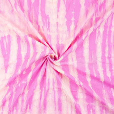 Handmade Pink Tie Dye Shibori Cotton Dress Fabric