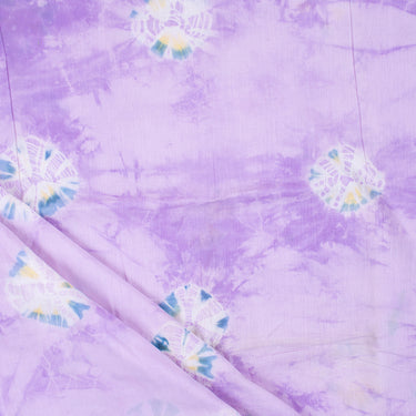 Handmade Purple Tie Dye Shibori Cotton Fabric