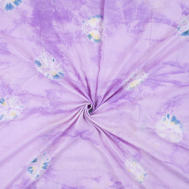 Handmade Purple Tie Dye Shibori Cotton Fabric