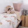 Handmade Rainbow Hand Block Printed Cotton Baby Quilt