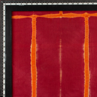 Handmade Red Tie Dye Shibori Cotton Summer Fabric
