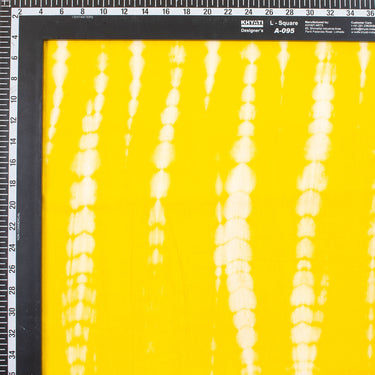 Handmade Soft Cotton Yellow Tie And Dye Shibori Fabric