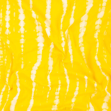 Handmade Soft Cotton Yellow Tie And Dye Shibori Fabric