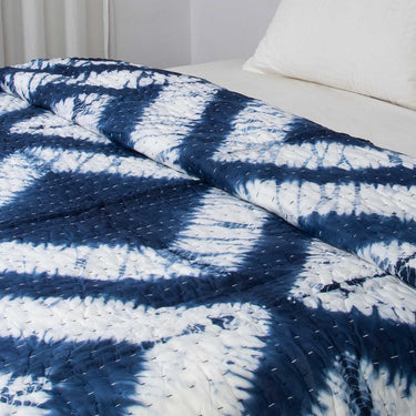 Handmade Tie Dye Cotton Kantha Blanket