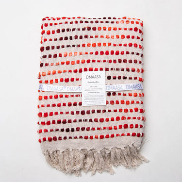 Handwoven Throw with Cushion Cover Set Gift for Women