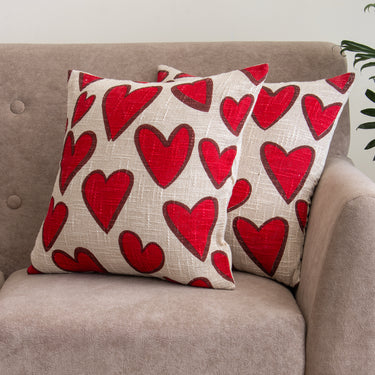 Hear Shape Soft Cotton Cushion Cover Sets