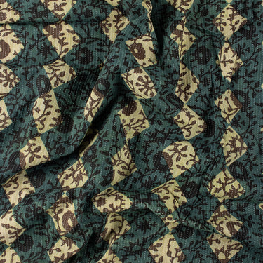 Iakt Hand Block Printed Cotton Dabu Kantha Work Fabric