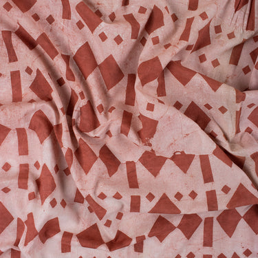 Ikat Hand Block Printed Cotton Dabu Kashish Fabric