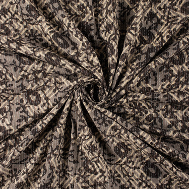 Indian Hand Block Printed Floral Dabu Cotton Kantha Fabric