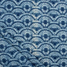 Indigo Blue Hand Block Geometric Printed Fabric