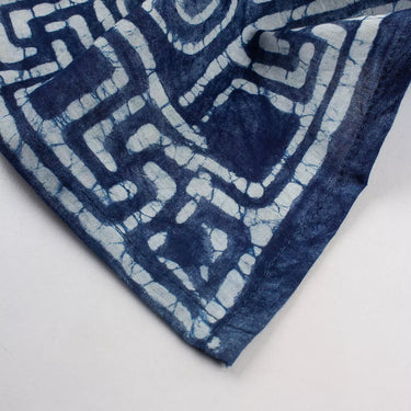 Indigo Blue Hand Block Print Cotton Neck Bandana for Men