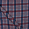 Indigo Check Cotton Hand Block Print Fabric
