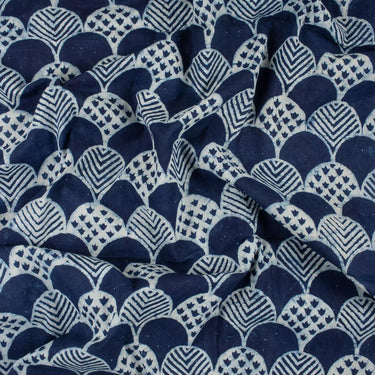 Indigo Hand Block Fabric for Cushion Covers