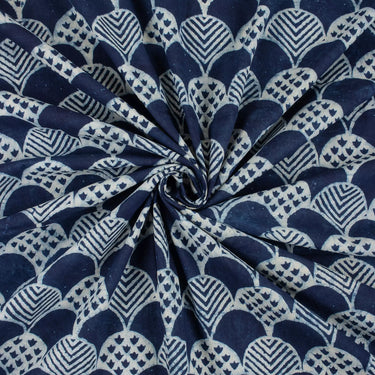Indigo Hand Block Fabric for Cushion Covers