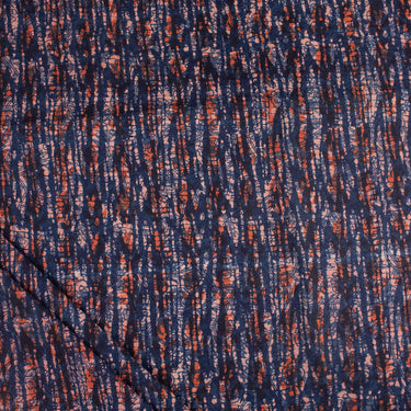 Indigo Hand Block Print Fabric for Women's Dress Material