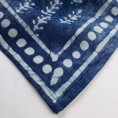 Indigo Hand Block Printed Cotton Head Bandana for Men