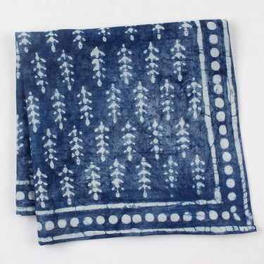 Indigo Hand Block Printed Cotton Head Bandana for Men