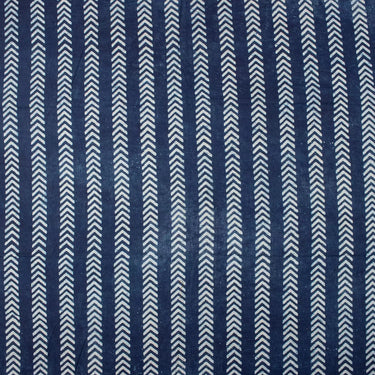 Indigo Hand Block Stripe Printed Best Fabric for Pants