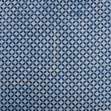 Indigo Organic Cotton Hand Block Print Fabric