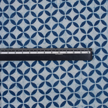 Indigo Organic Cotton Hand Block Print Fabric