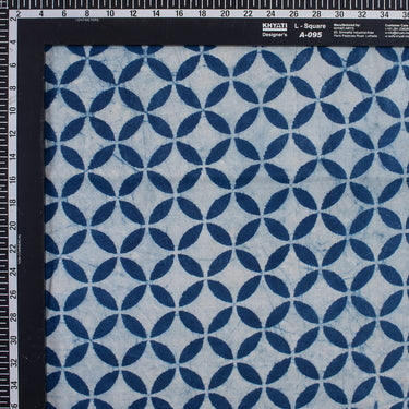 Indigo Organic Cotton Hand Block Print Fabric