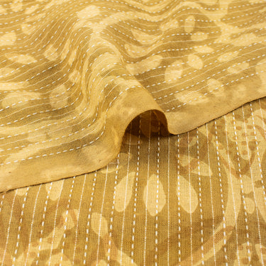Jaipur Dabu Floral Cotton Hand Printed Kantha Fabric