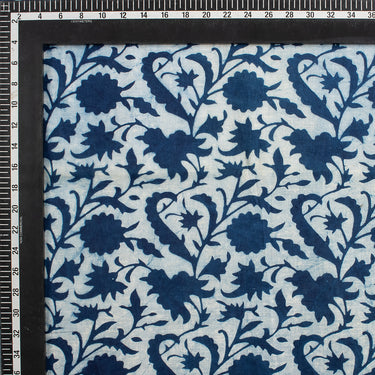Jaipur Indigo Block Printed Running Fabric