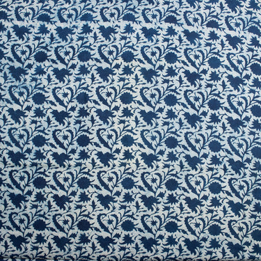 Jaipur Indigo Block Printed Running Fabric