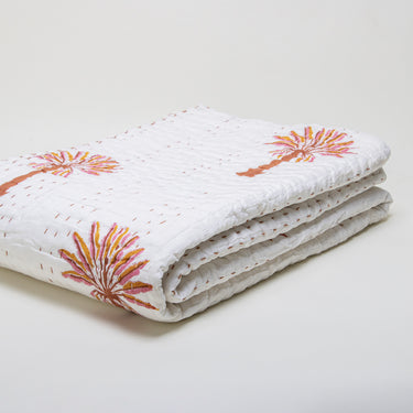 Jaipuri Block Print Kantha Quilt