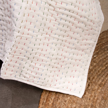 Jaipuri Handmade Solid Cotton Kantha Quilt Blanket For Winter